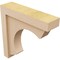 Ekena Millwork 3"W x 12"D x 12"H Thin Emerson Rough Cedar Woodgrain TimberThane Corbel, Primed Tan CORUR03X12X12EMRRCPR - alternate 4